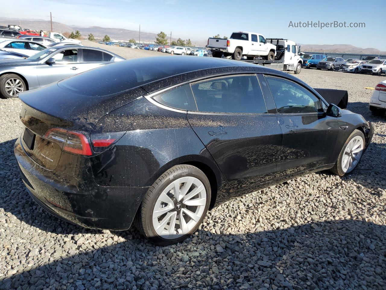 2022 Tesla Model 3  Black vin: 5YJ3E1EB1NF123409