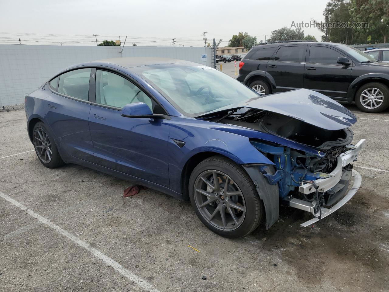 2022 Tesla Model 3  Blue vin: 5YJ3E1EB1NF137665