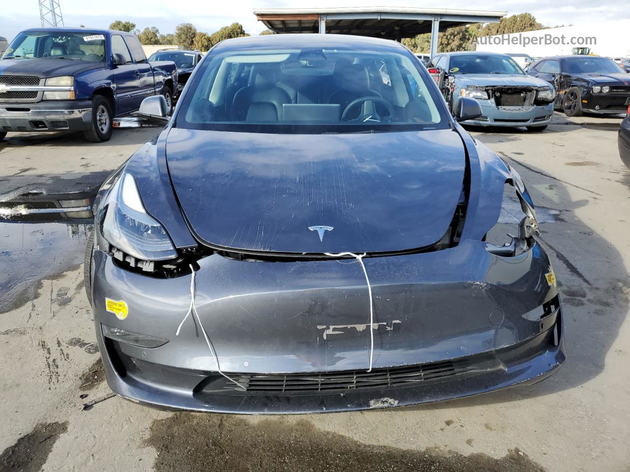 2022 Tesla Model 3  Серый vin: 5YJ3E1EB1NF250435