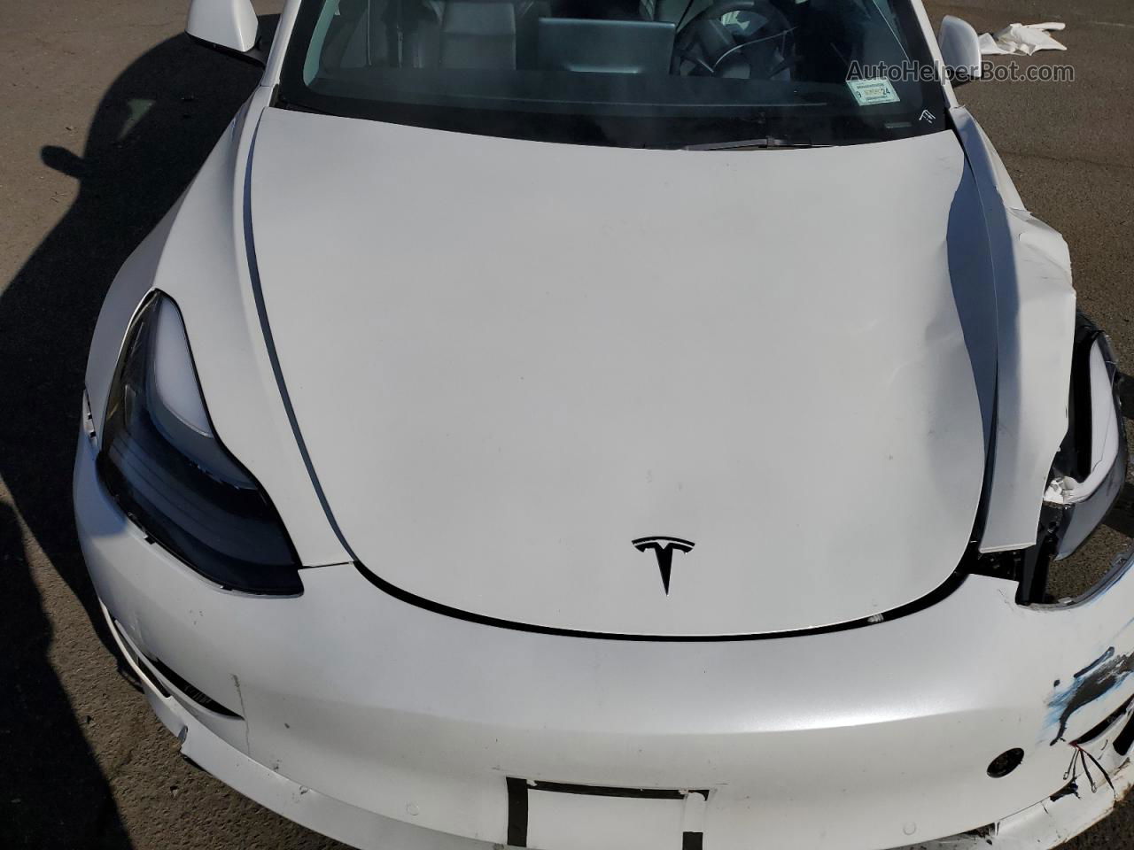 2022 Tesla Model 3  White vin: 5YJ3E1EB1NF286724