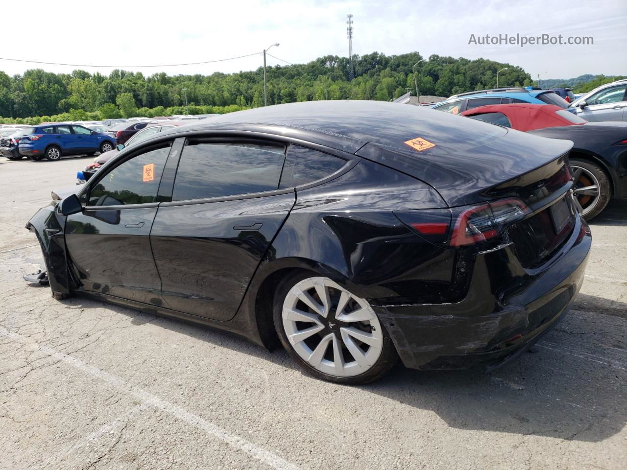 2022 Tesla Model 3  Черный vin: 5YJ3E1EB1NF336053