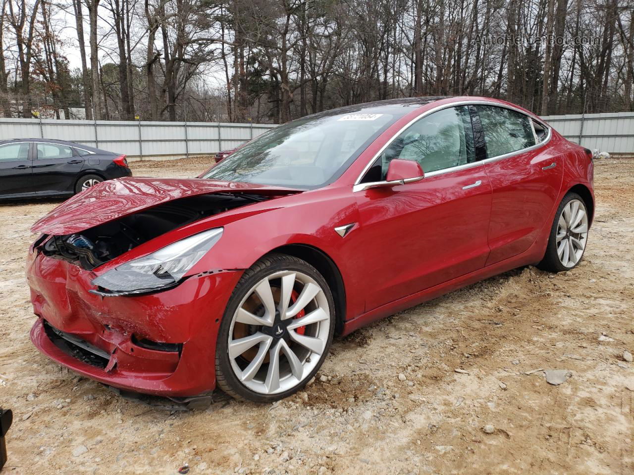 2018 Tesla Model 3  Red vin: 5YJ3E1EB2JF055373