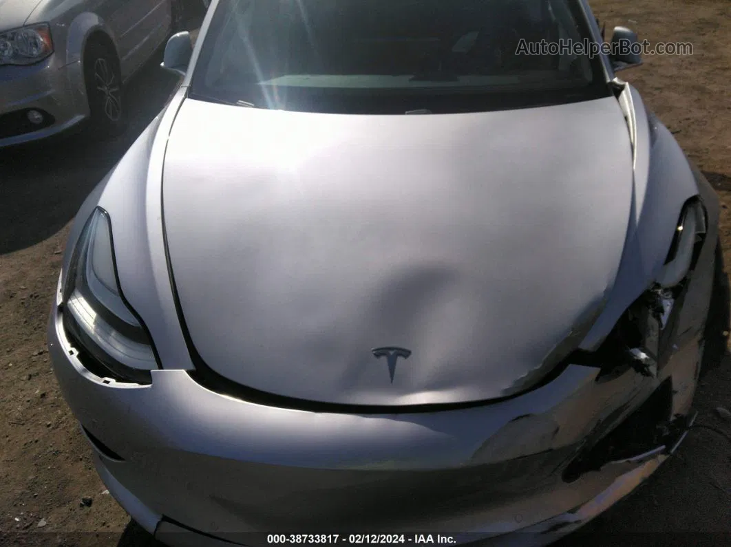 2018 Tesla Model 3 Long Range/performance Silver vin: 5YJ3E1EB2JF069290