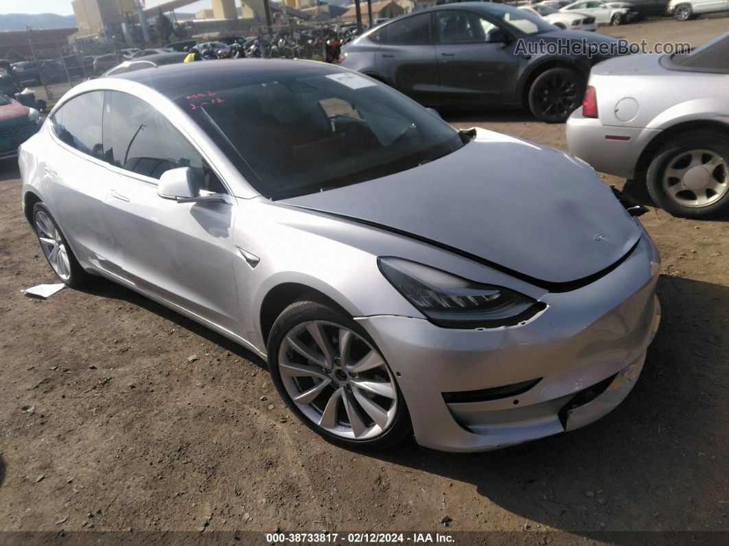 2018 Tesla Model 3 Long Range/performance Silver vin: 5YJ3E1EB2JF069290