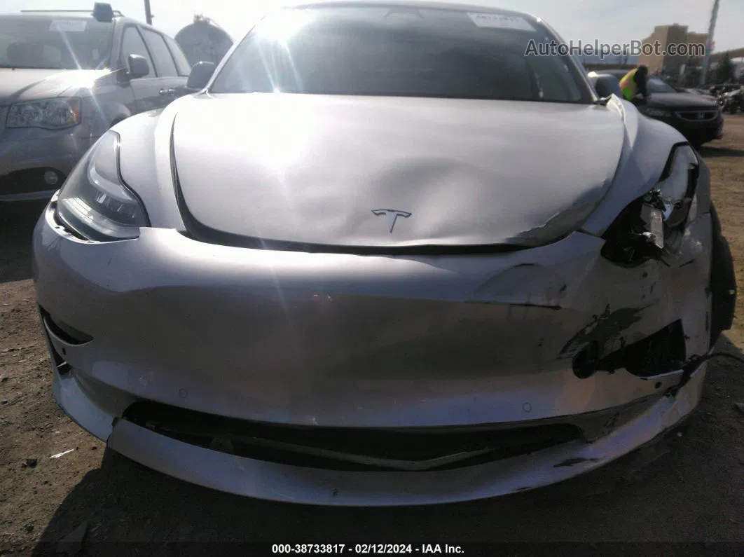 2018 Tesla Model 3 Long Range/performance Silver vin: 5YJ3E1EB2JF069290