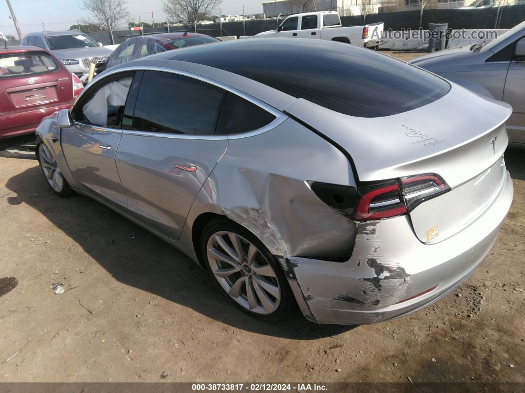 2018 Tesla Model 3 Long Range/performance Silver vin: 5YJ3E1EB2JF069290