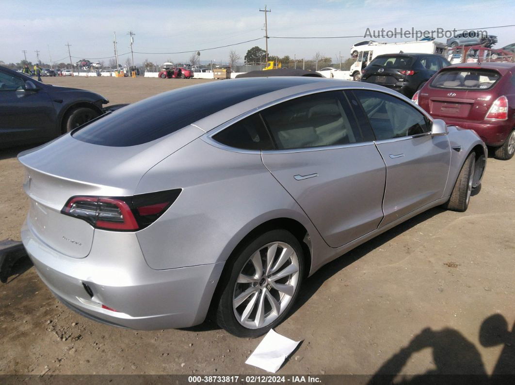 2018 Tesla Model 3 Long Range/performance Silver vin: 5YJ3E1EB2JF069290