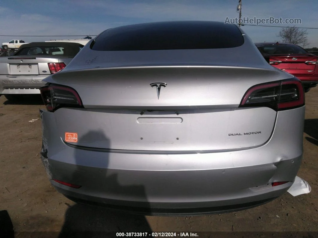 2018 Tesla Model 3 Long Range/performance Silver vin: 5YJ3E1EB2JF069290