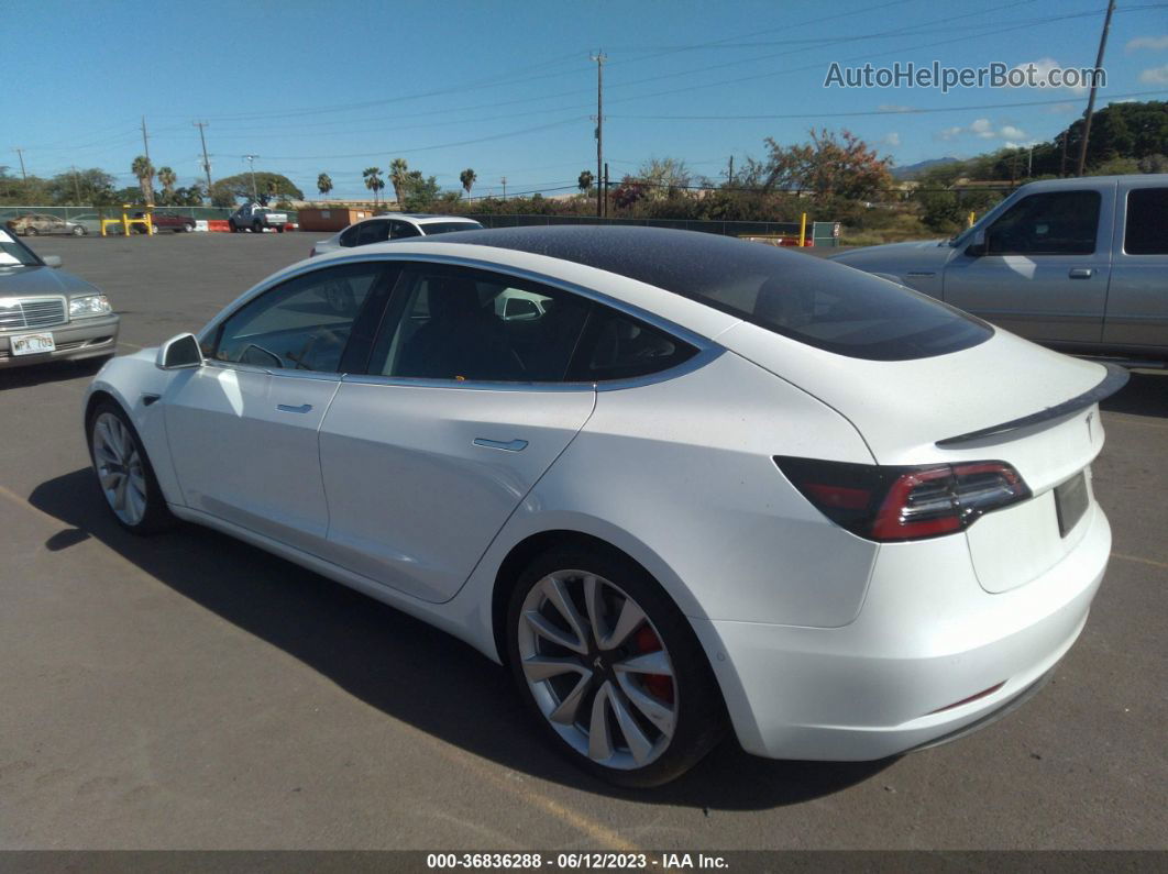 2018 Tesla Model 3 Long Range White vin: 5YJ3E1EB2JF083822