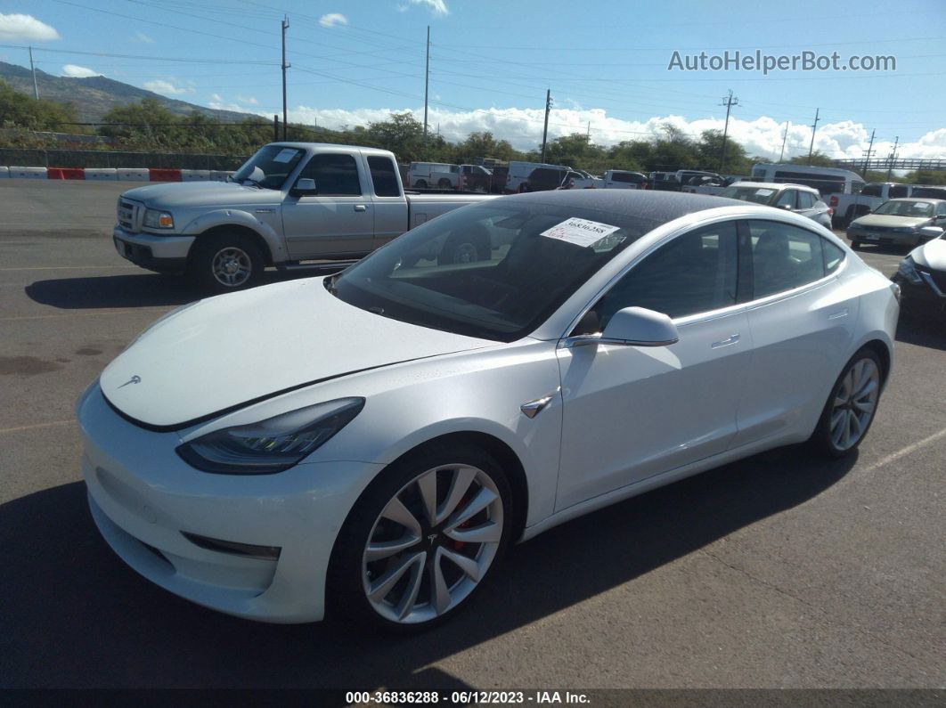 2018 Tesla Model 3 Long Range White vin: 5YJ3E1EB2JF083822