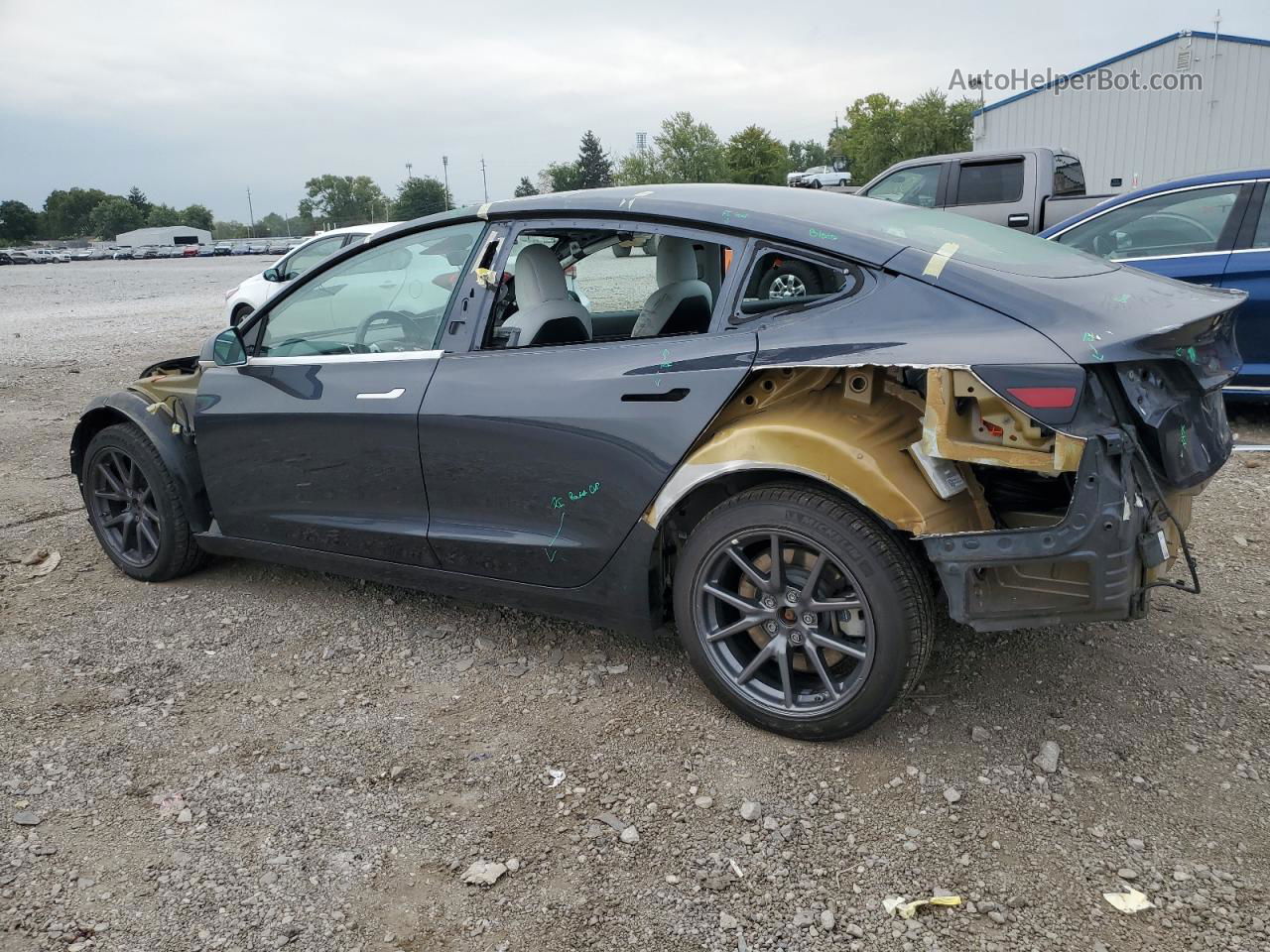 2018 Tesla Model 3  Gray vin: 5YJ3E1EB2JF097218