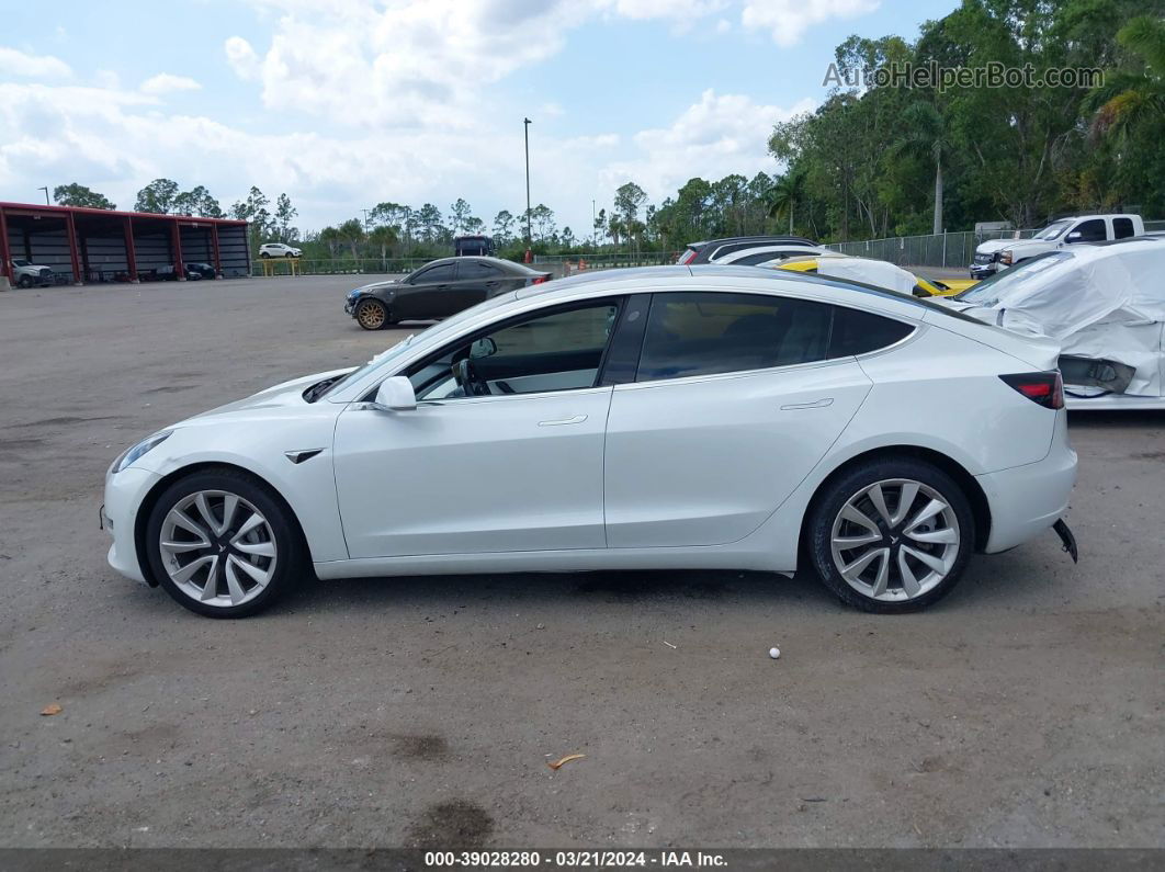 2018 Tesla Model 3 Long Range/performance White vin: 5YJ3E1EB2JF112039