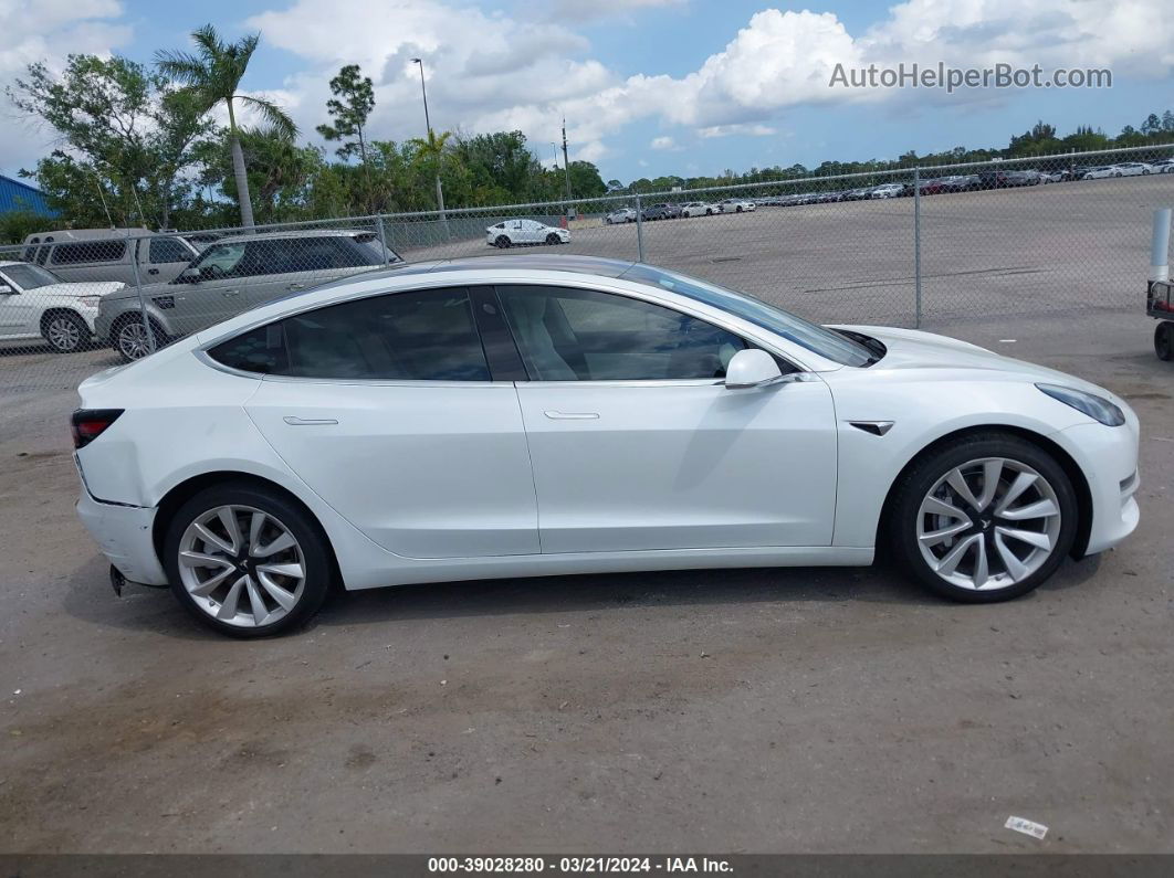 2018 Tesla Model 3 Long Range/performance White vin: 5YJ3E1EB2JF112039