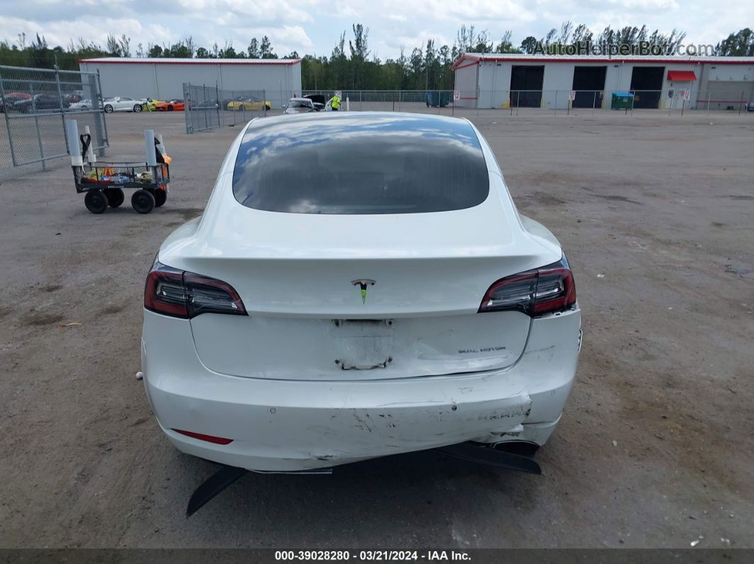 2018 Tesla Model 3 Long Range/performance White vin: 5YJ3E1EB2JF112039