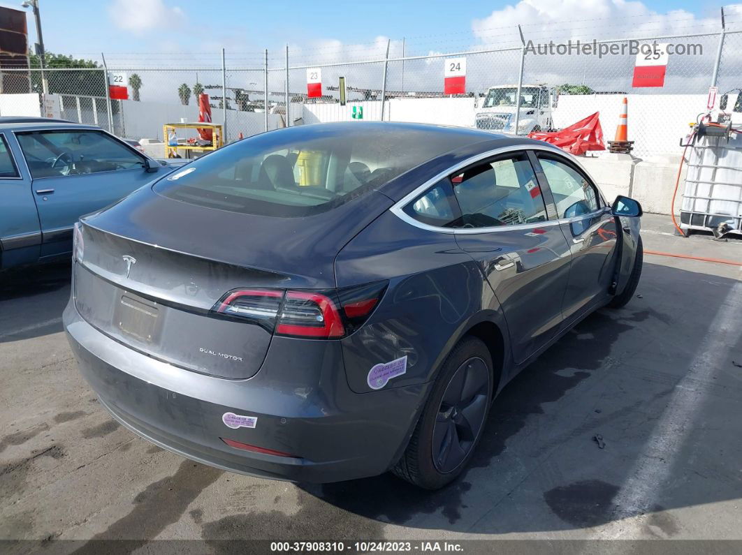 2018 Tesla Model 3 Long Range Gray vin: 5YJ3E1EB2JF119217