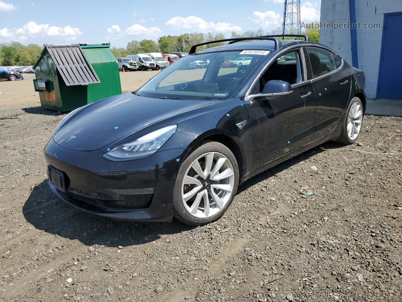 2019 Tesla Model 3  Black vin: 5YJ3E1EB2KF212000