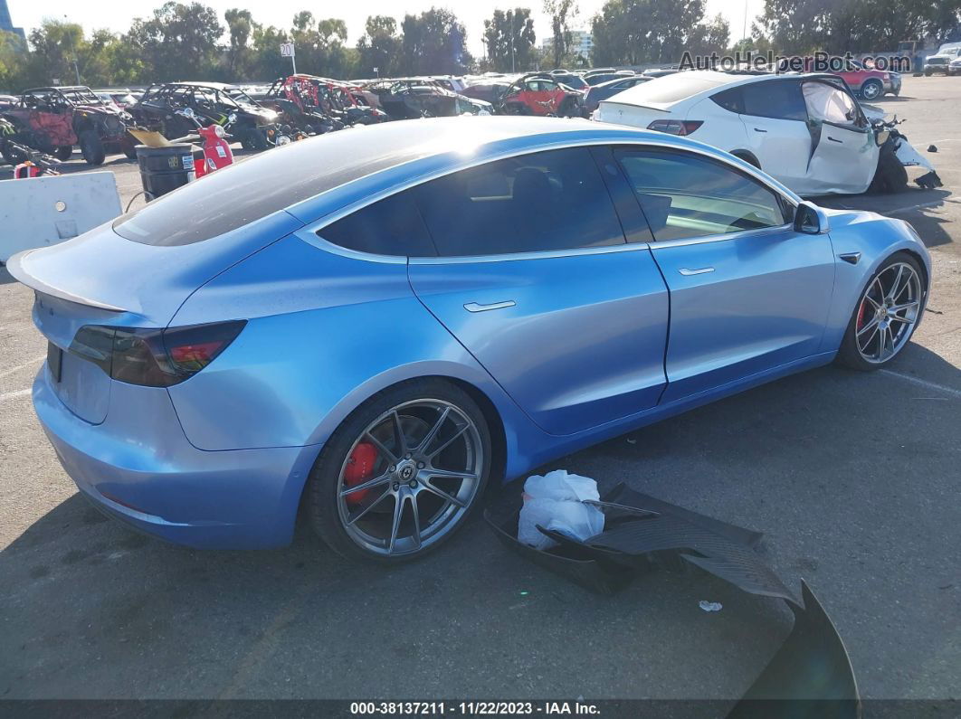 2019 Tesla Model 3 Performance/long Range Blue vin: 5YJ3E1EB2KF231081