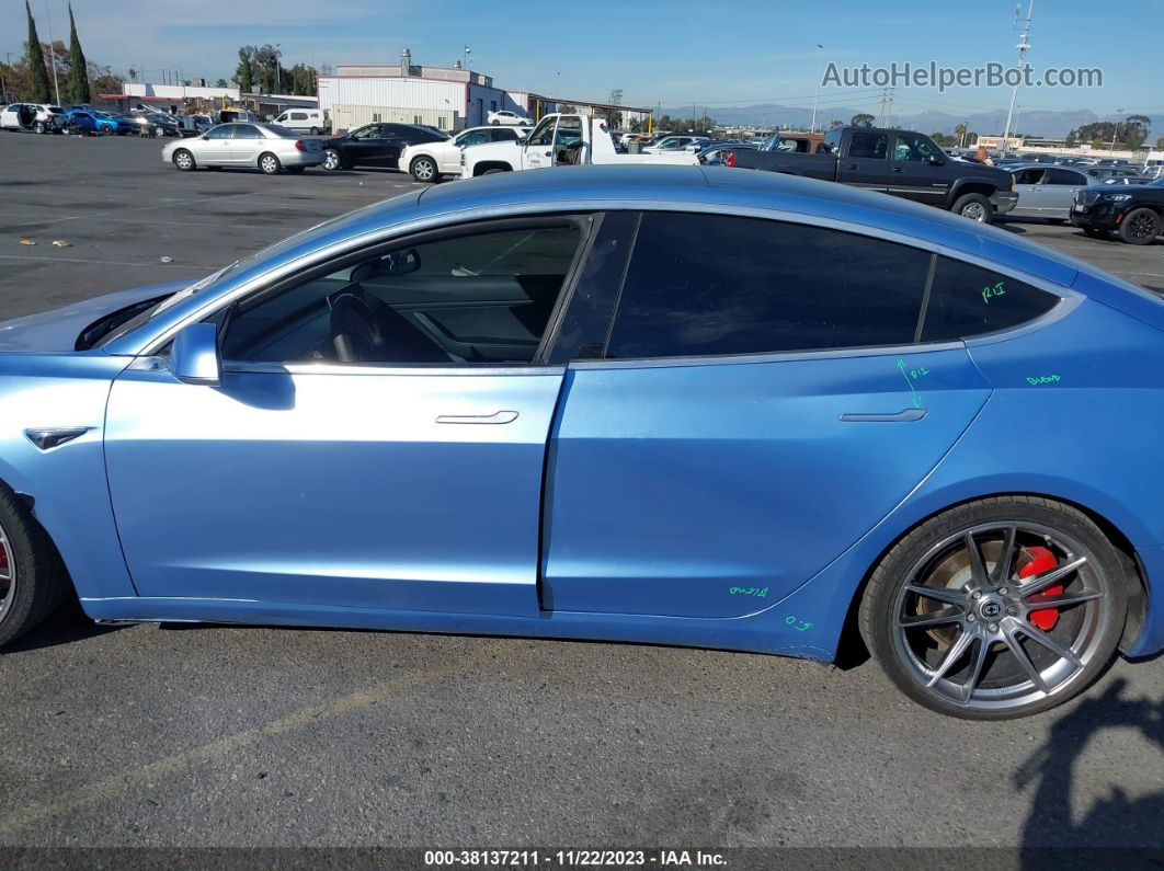 2019 Tesla Model 3 Performance/long Range Blue vin: 5YJ3E1EB2KF231081