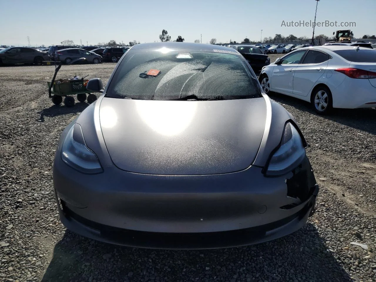 2019 Tesla Model 3  Серый vin: 5YJ3E1EB2KF385760