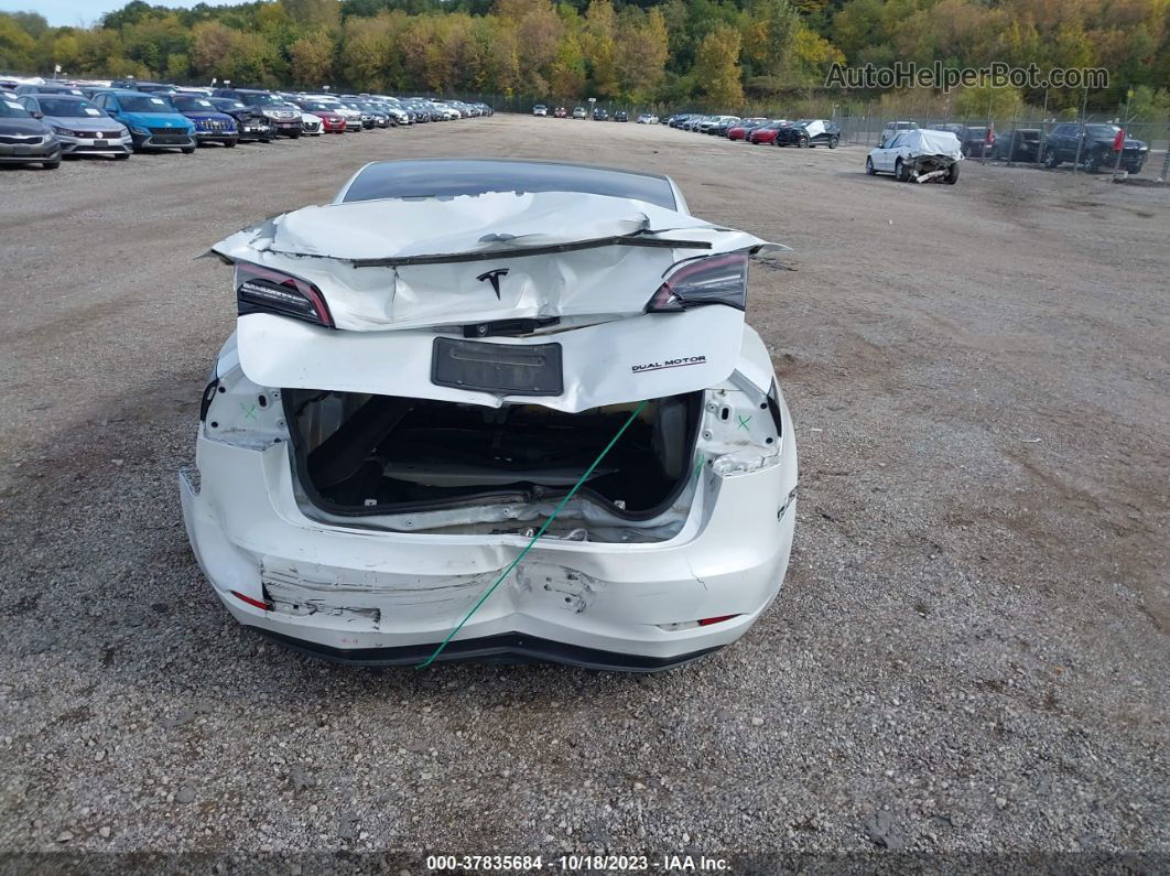 2019 Tesla Model 3 Long Range/performance White vin: 5YJ3E1EB2KF413637