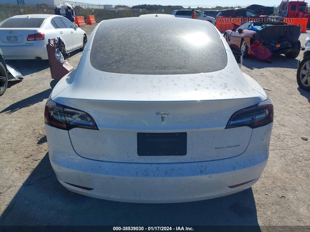 2019 Tesla Model 3 Long Range/performance White vin: 5YJ3E1EB2KF433340