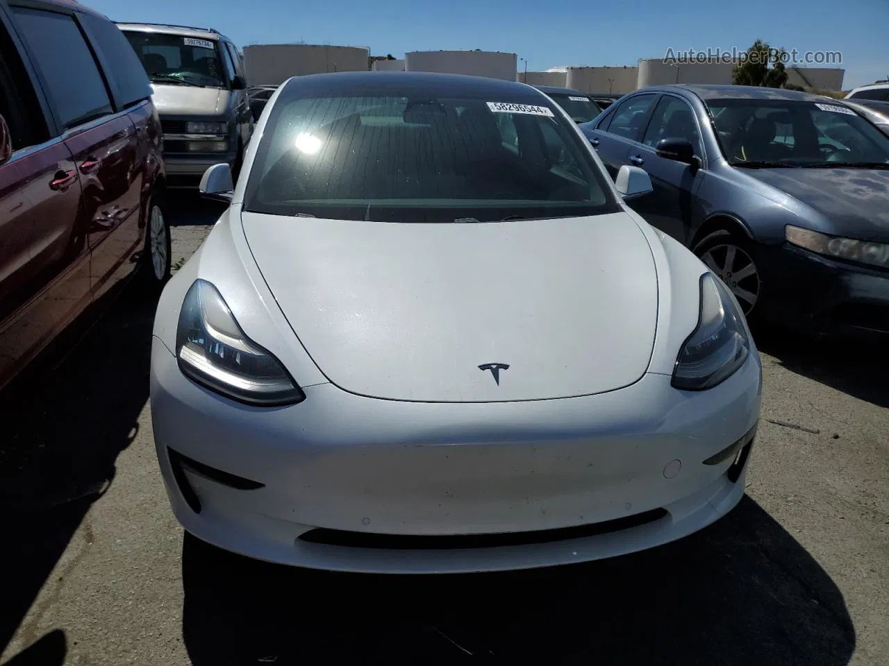 2019 Tesla Model 3  White vin: 5YJ3E1EB2KF433483