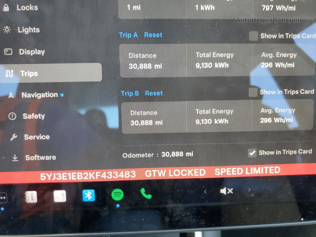 2019 Tesla Model 3  White vin: 5YJ3E1EB2KF433483