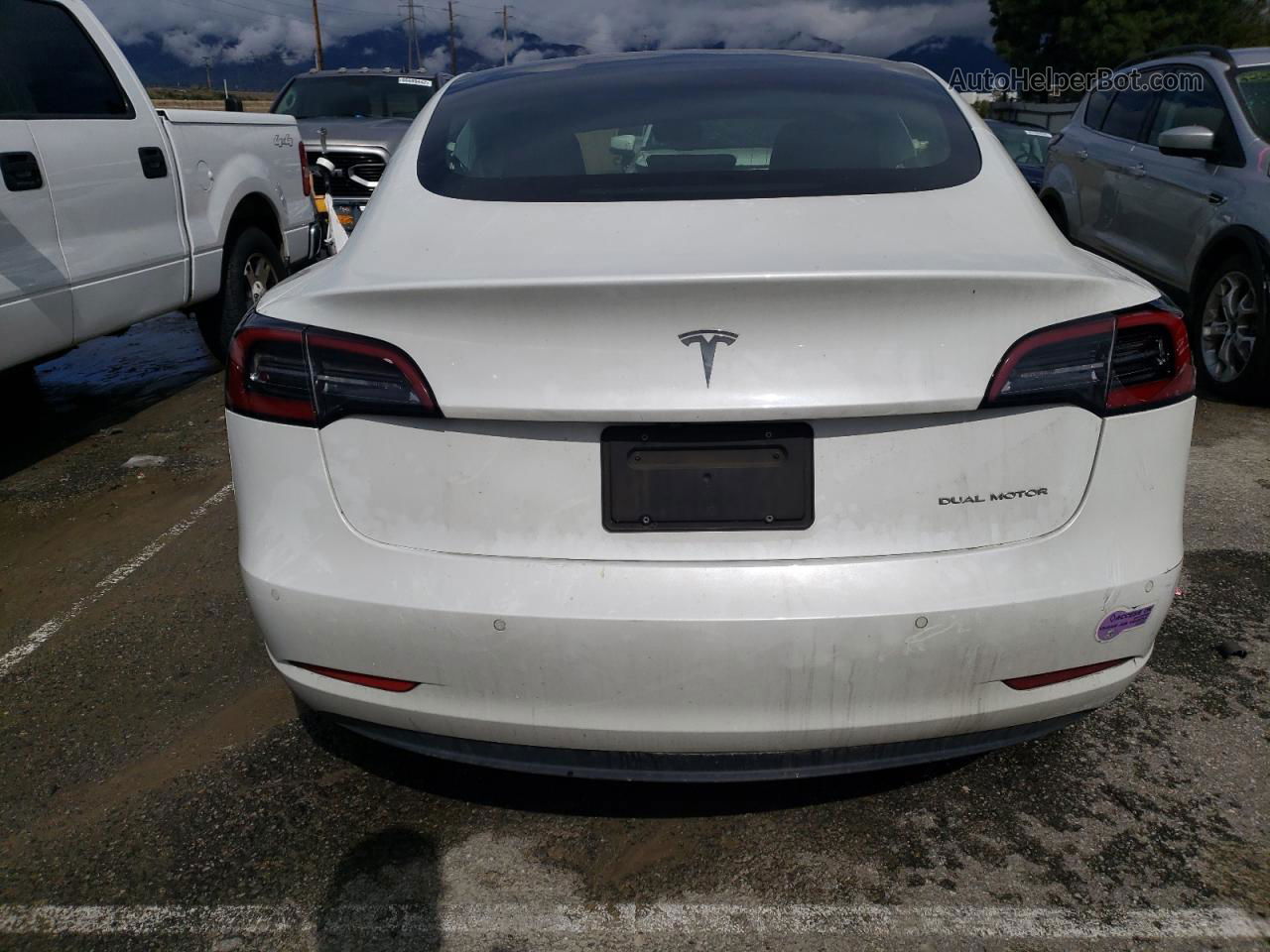 2019 Tesla Model 3  White vin: 5YJ3E1EB2KF452907