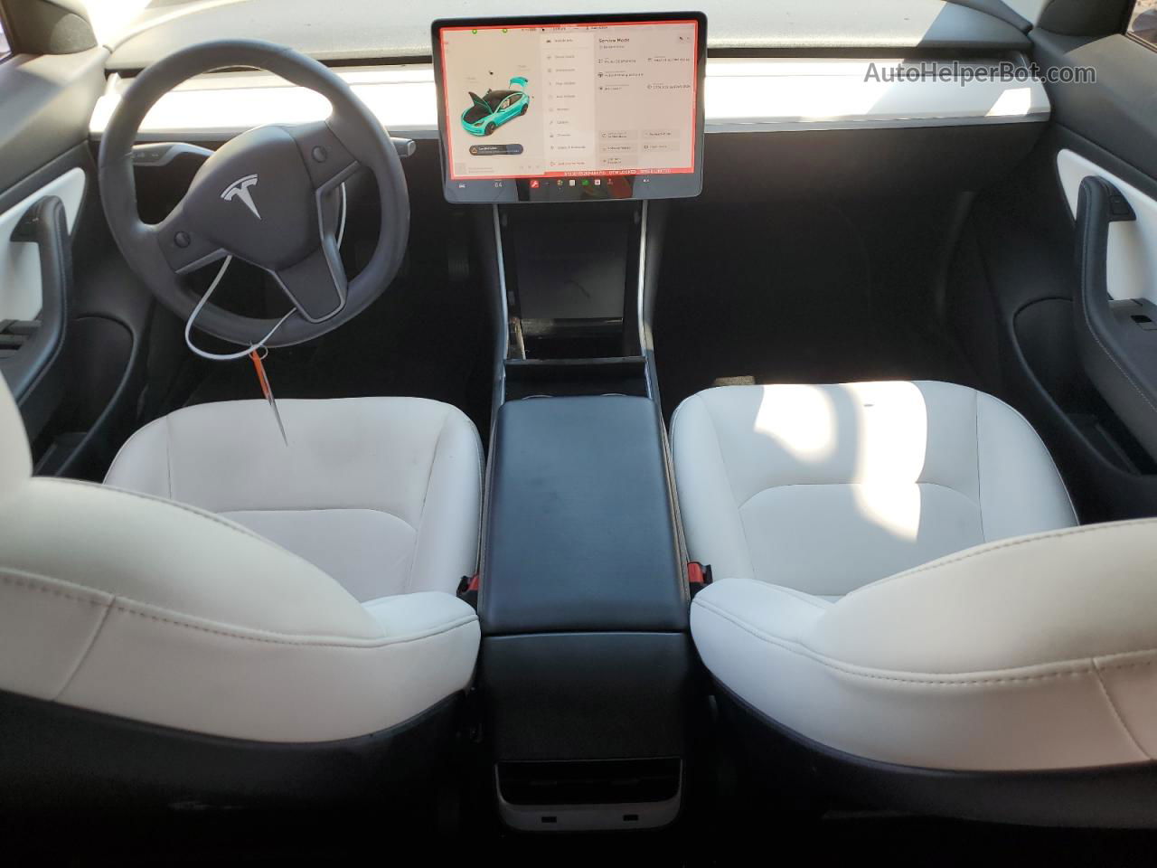 2019 Tesla Model 3  White vin: 5YJ3E1EB2KF494719