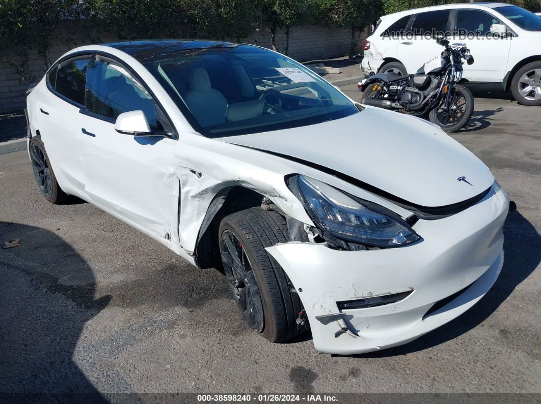 2020 Tesla Model 3 Long Range Dual Motor All-wheel Drive White vin: 5YJ3E1EB2LF640456