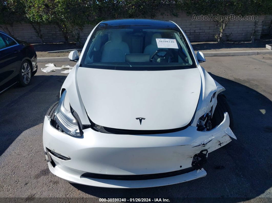 2020 Tesla Model 3 Long Range Dual Motor All-wheel Drive White vin: 5YJ3E1EB2LF640456