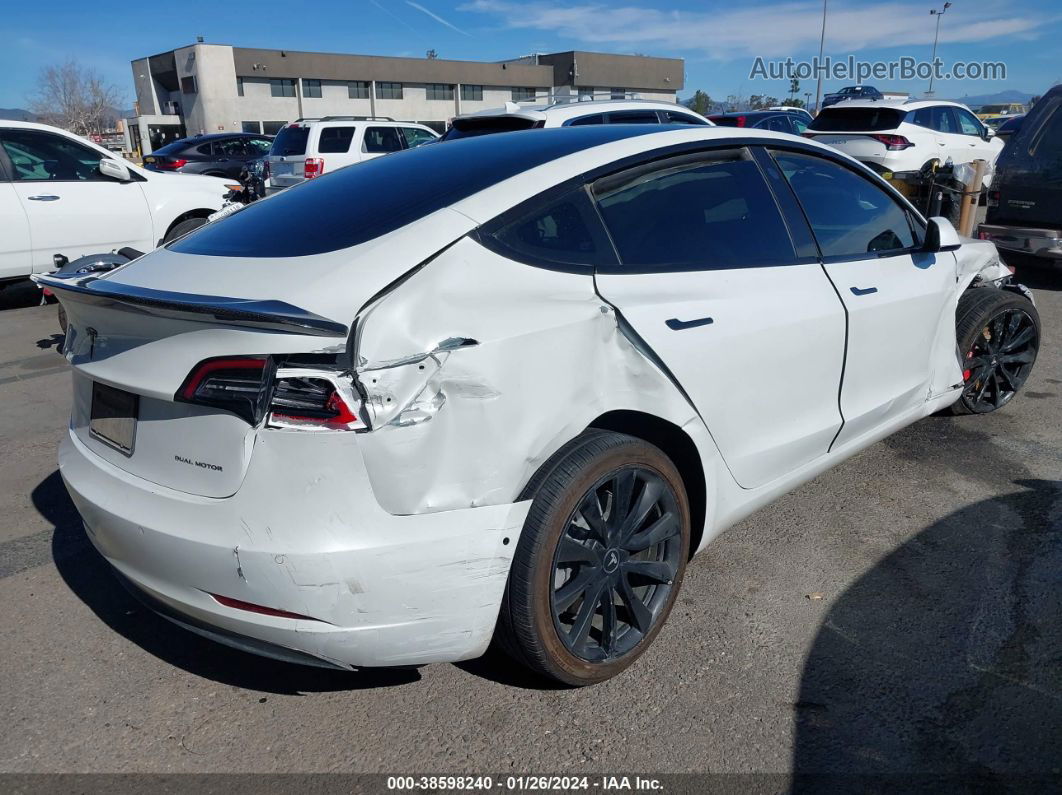 2020 Tesla Model 3 Long Range Dual Motor All-wheel Drive White vin: 5YJ3E1EB2LF640456