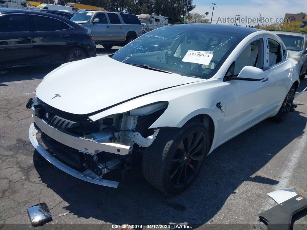 2020 Tesla Model 3 Long Range Dual Motor All-wheel Drive White vin: 5YJ3E1EB2LF640571