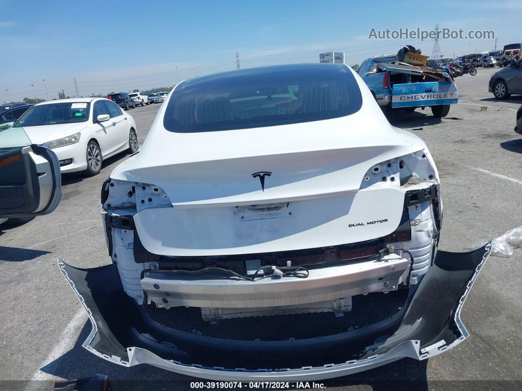 2020 Tesla Model 3 Long Range Dual Motor All-wheel Drive White vin: 5YJ3E1EB2LF640571