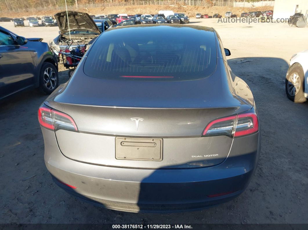 2020 Tesla Model 3 Long Range Dual Motor All-wheel Drive Gray vin: 5YJ3E1EB2LF663560