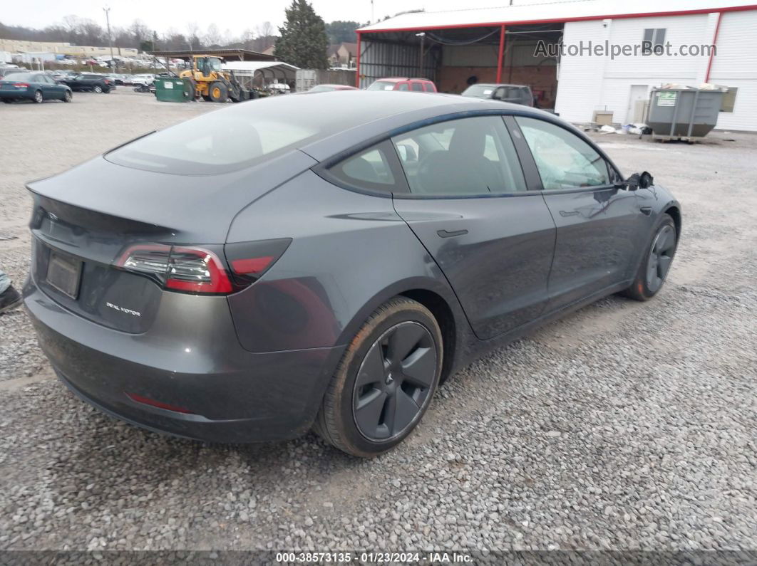 2021 Tesla Model 3 Long Range Dual Motor All-wheel Drive Gray vin: 5YJ3E1EB2MF034818