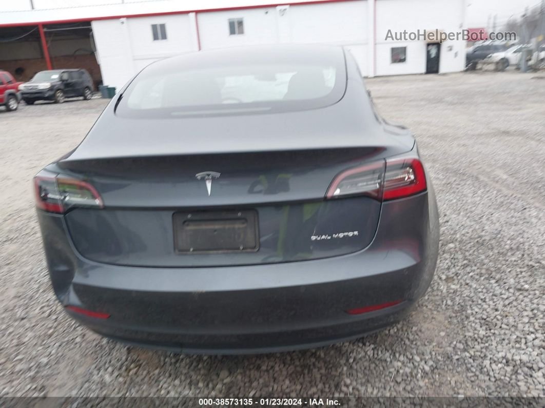 2021 Tesla Model 3 Long Range Dual Motor All-wheel Drive Gray vin: 5YJ3E1EB2MF034818