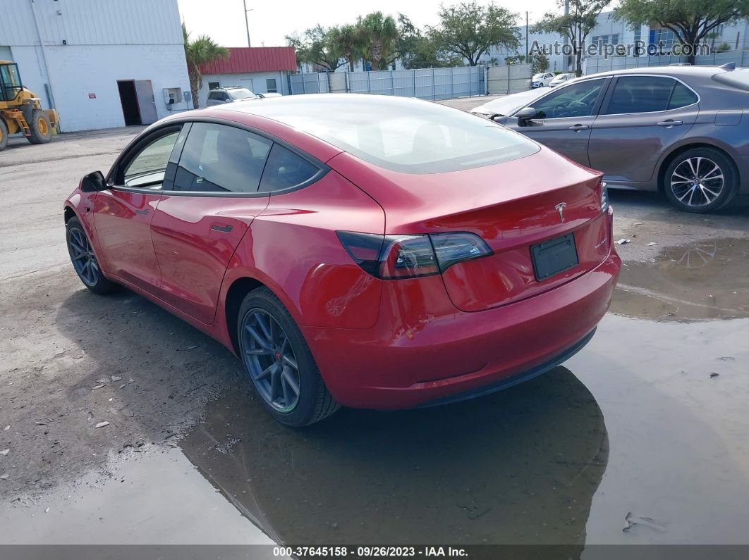 2021 Tesla Model 3 Long Range Красный vin: 5YJ3E1EB2MF035547