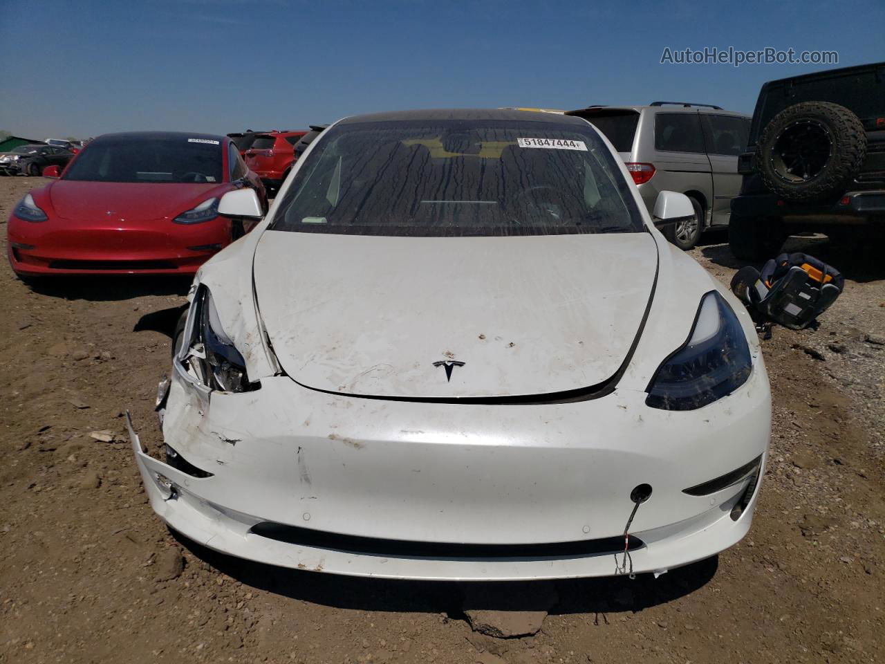 2021 Tesla Model 3  White vin: 5YJ3E1EB2MF043969