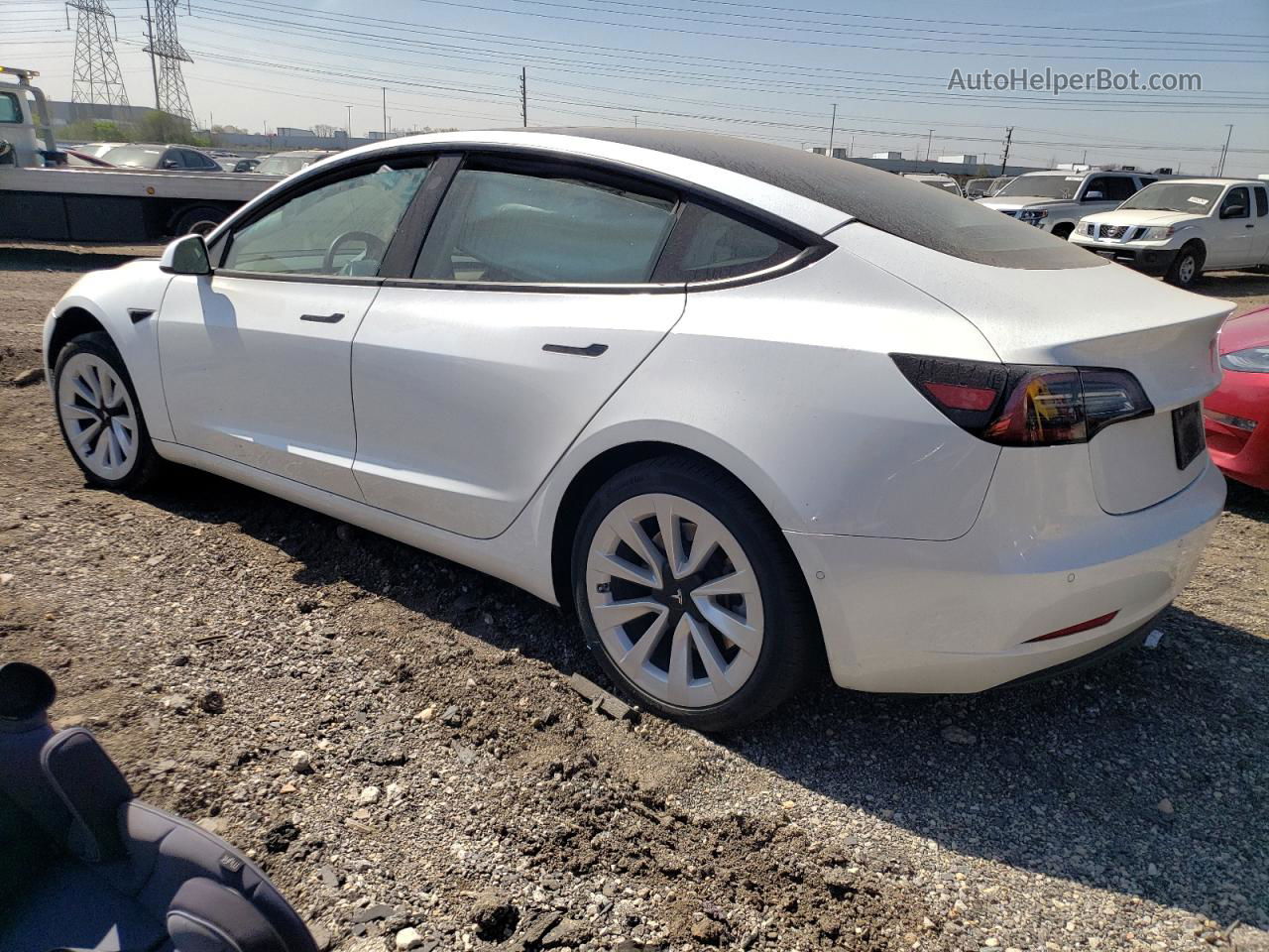 2021 Tesla Model 3  White vin: 5YJ3E1EB2MF043969