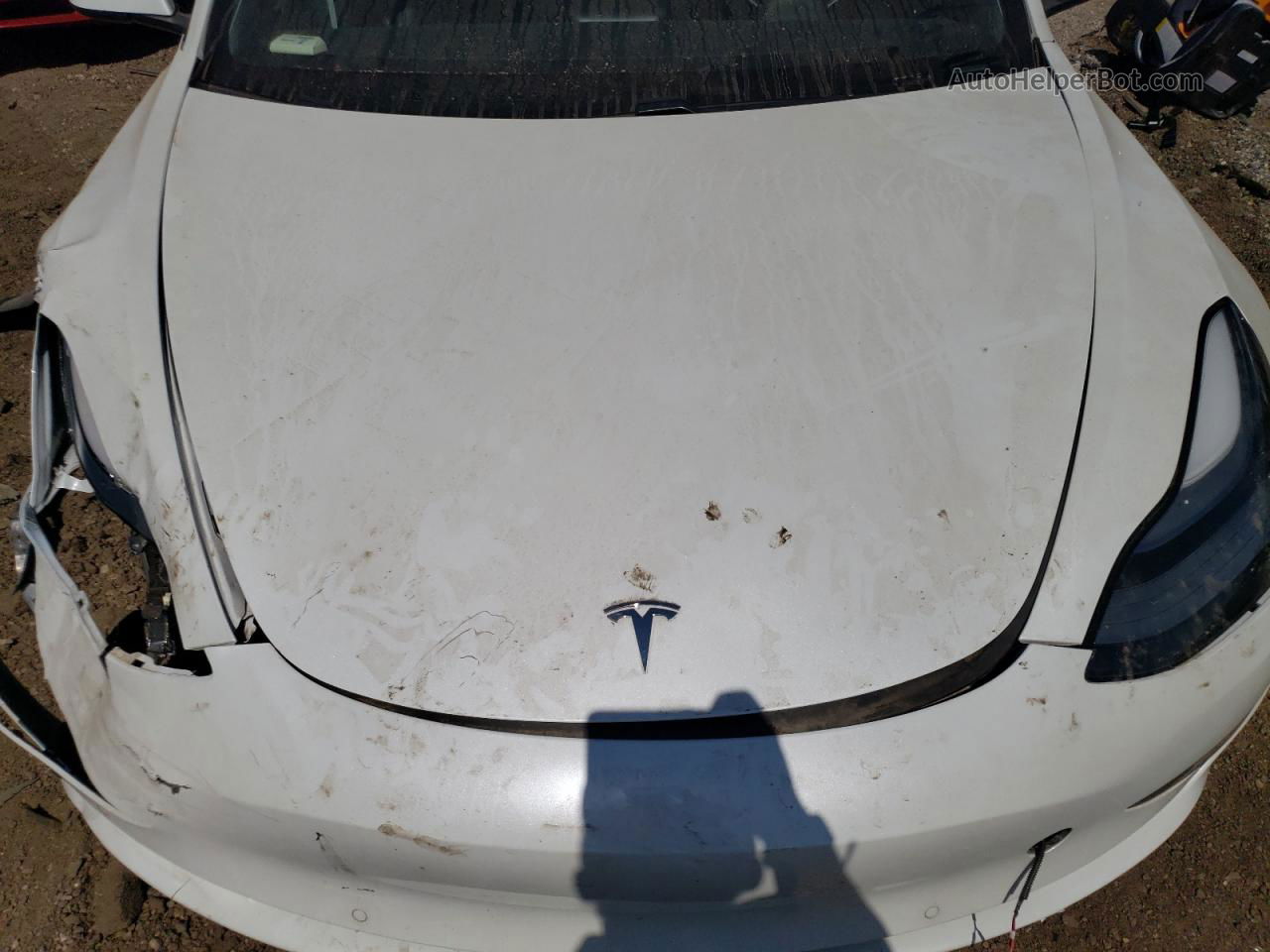 2021 Tesla Model 3  White vin: 5YJ3E1EB2MF043969