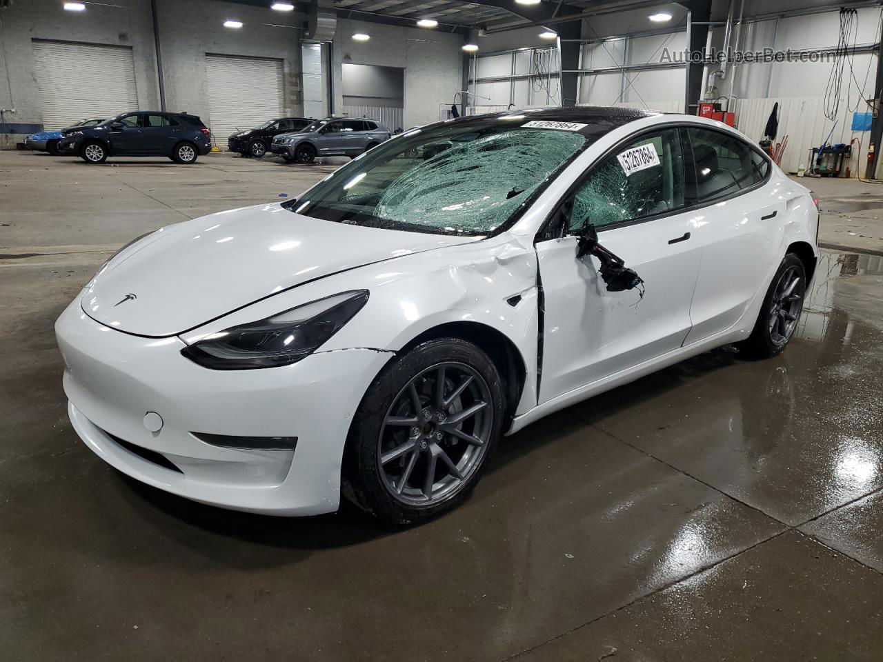 2021 Tesla Model 3  Белый vin: 5YJ3E1EB2MF044104