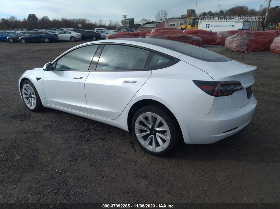 2021 Tesla Model 3 Long Range Dual Motor All-wheel Drive White vin: 5YJ3E1EB2MF049044