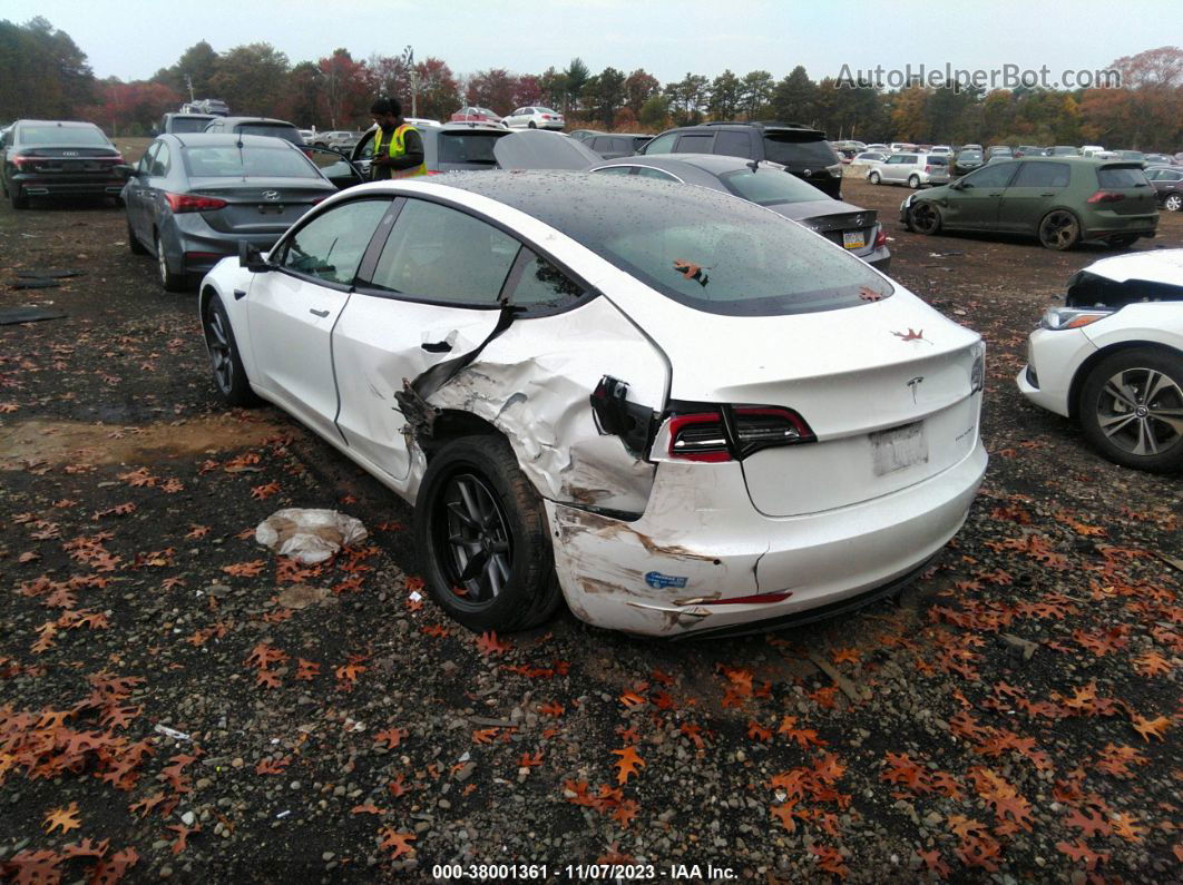 2021 Tesla Model 3 Long Range Dual Motor All-wheel Drive White vin: 5YJ3E1EB2MF050386