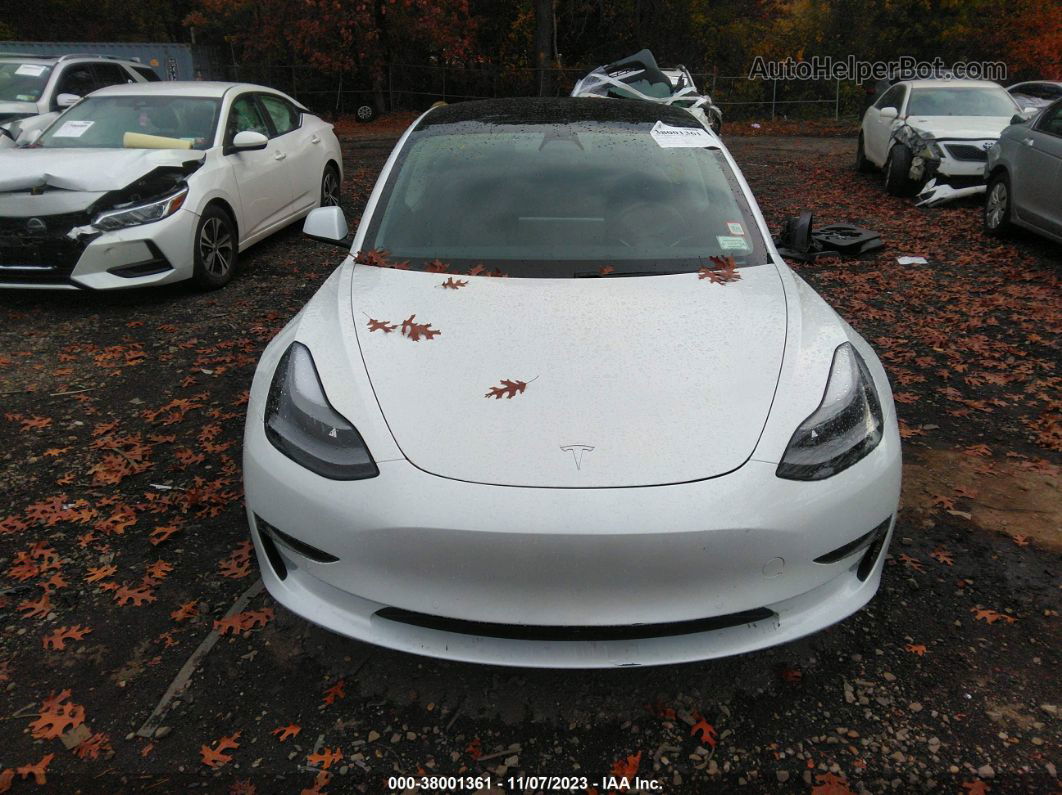 2021 Tesla Model 3 Long Range Dual Motor All-wheel Drive White vin: 5YJ3E1EB2MF050386