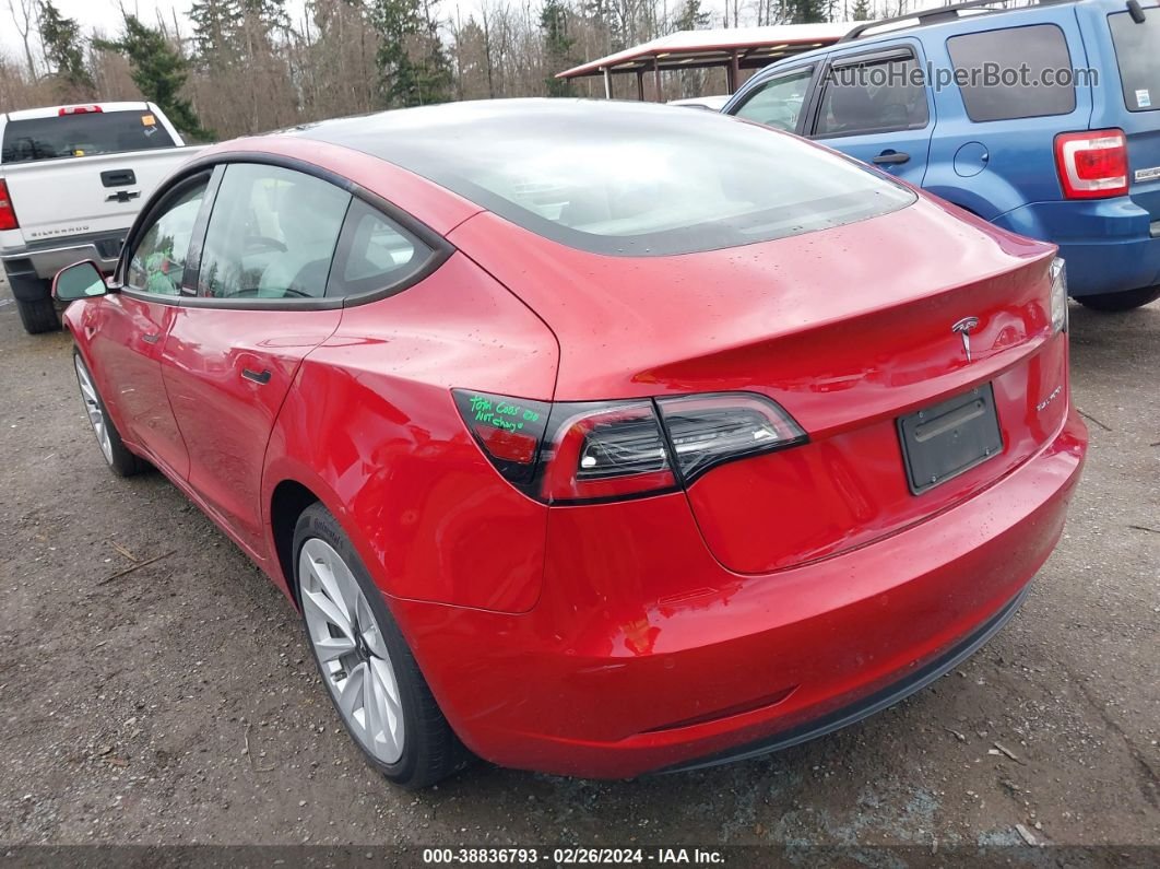 2021 Tesla Model 3 Long Range Dual Motor All-wheel Drive Red vin: 5YJ3E1EB2MF057192