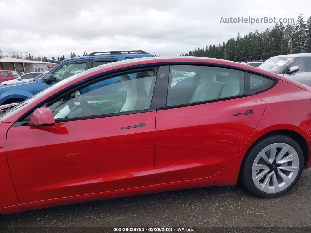 2021 Tesla Model 3 Long Range Dual Motor All-wheel Drive Красный vin: 5YJ3E1EB2MF057192