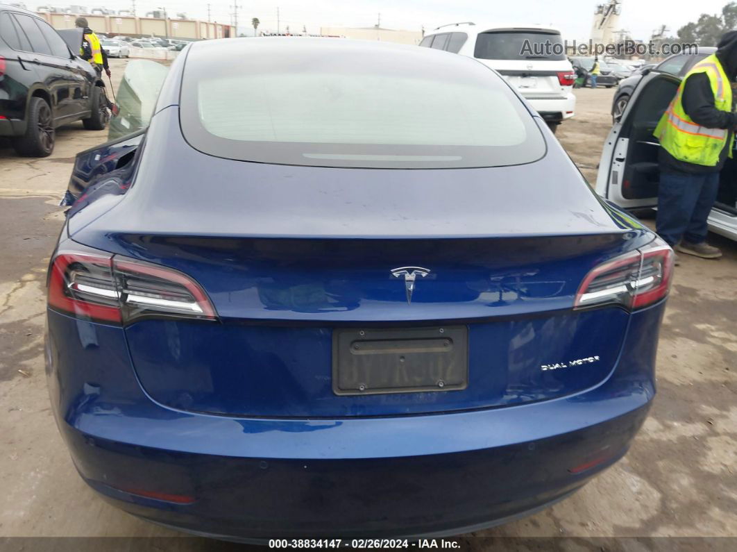 2021 Tesla Model 3 Long Range Dual Motor All-wheel Drive Синий vin: 5YJ3E1EB2MF065356