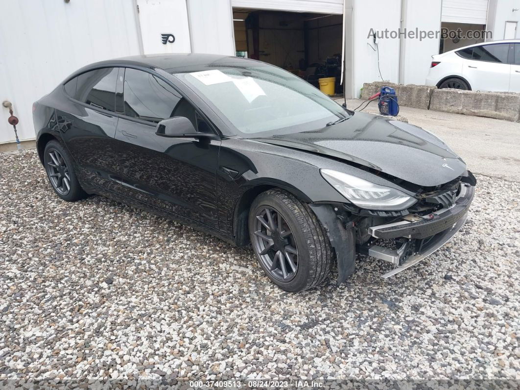 2021 Tesla Model 3 Long Range Black vin: 5YJ3E1EB2MF848936