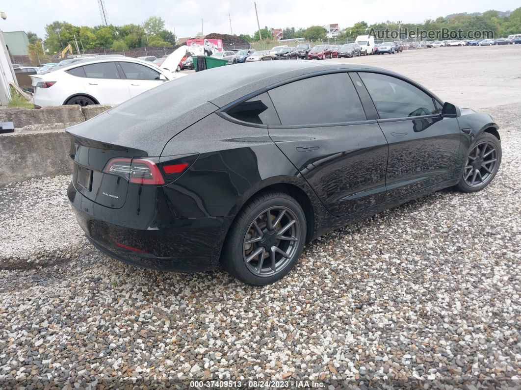 2021 Tesla Model 3 Long Range Black vin: 5YJ3E1EB2MF848936